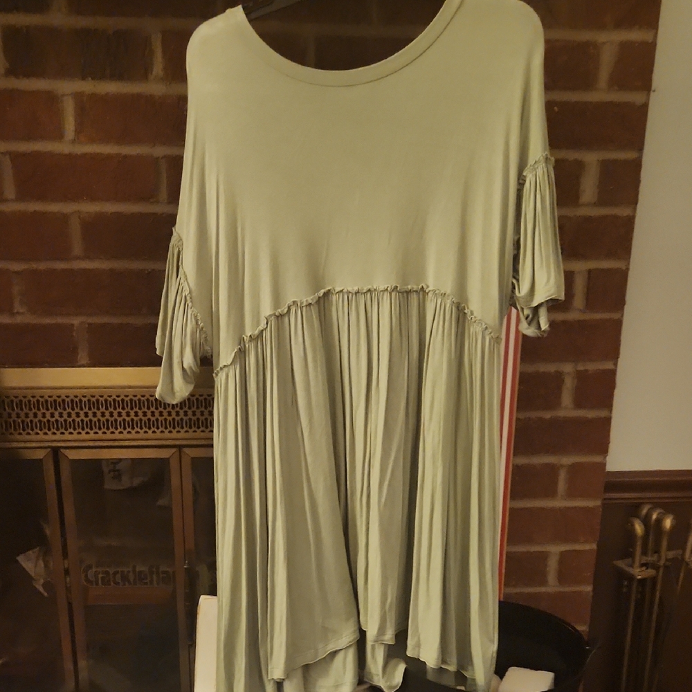 Altar'd State Sage Green Midi Dress